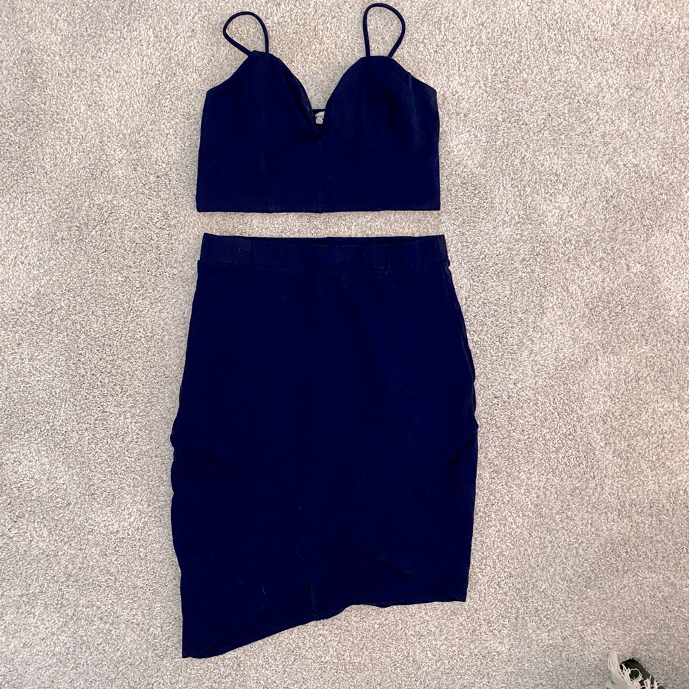 Sexy Two Piece Top and Skirt